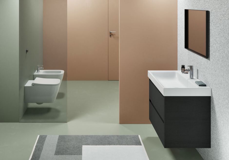 Безободковый унитаз подвесной GSI NUBES 961511 350 мм х 550 мм, без крепления, белый глянцевый ФОТО