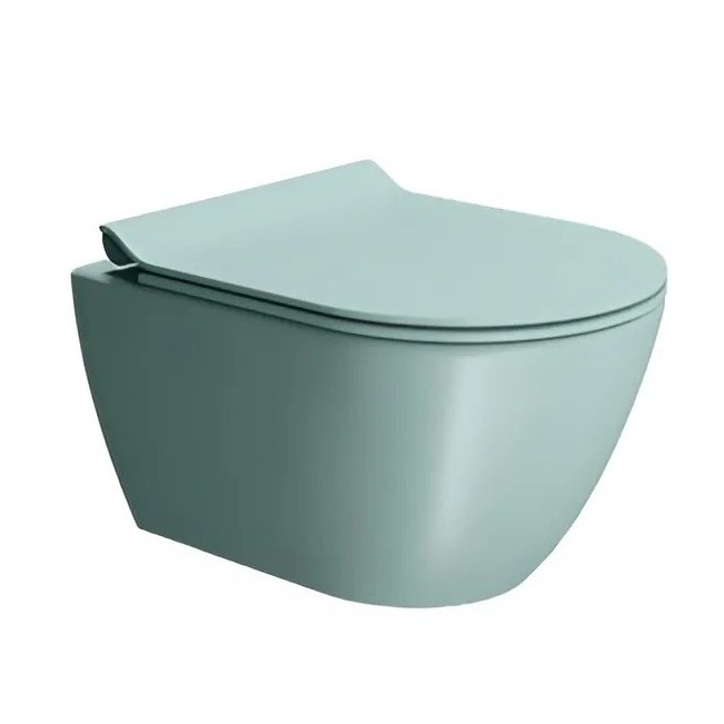 Изображение Подвесной унитаз GSI PURA 881615 Swirlflush, для крепежа FISR2, Ghiaccio Opaco