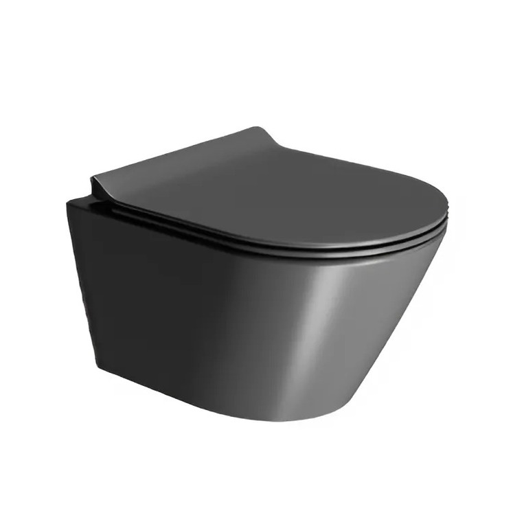 Изображение Черный унитаз GSI Kube X 50х36