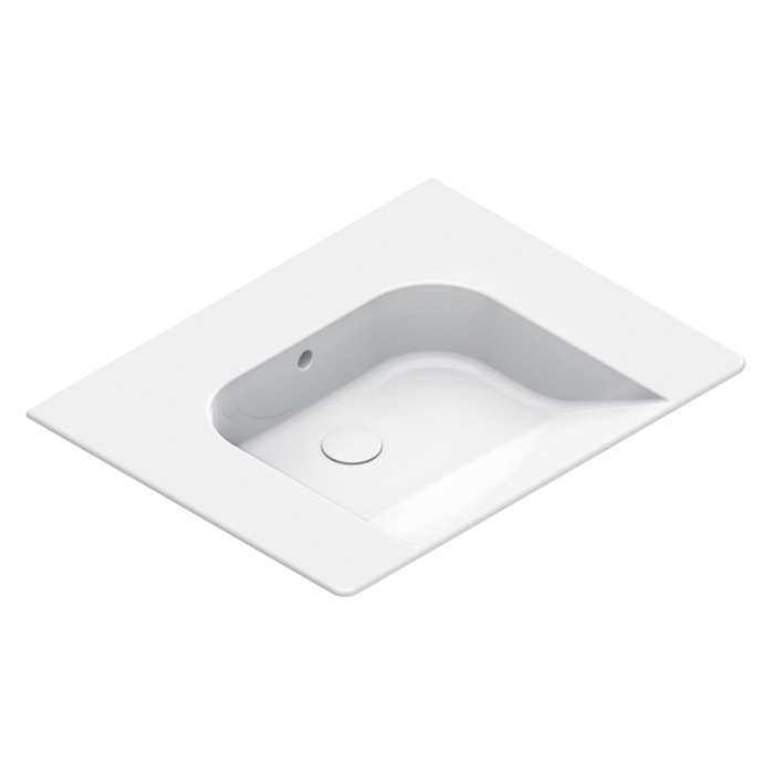 Изображение Раковина Catalano Comfort 920700001 70x55 см без отверстий цвет белый глянцевый