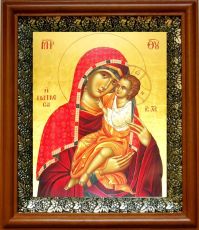 Икона Целительница в киоте с басмой Виноградная Лоза (UV-печать)(31062)