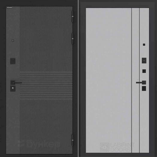 Входная дверь Бункер БН 05 - 10 Серый софт рельеф