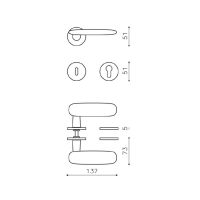 Ручка Olivari Dolmen M276B схема