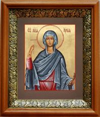 Икона Юлия Карфагенская в киоте с басмой Виноградная Лоза (UV-печать)(33197)