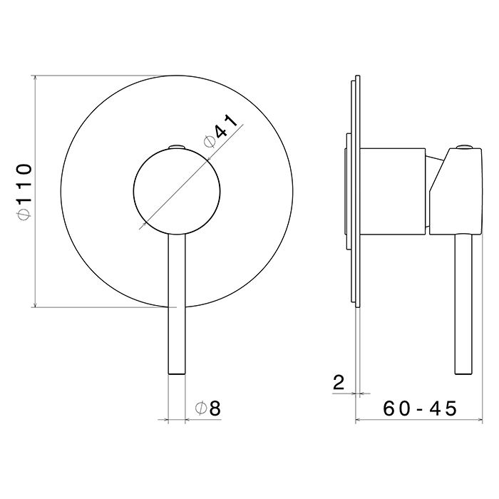 Смеситель для раковины Newform XT 4275E встраиваемый внешняя часть ФОТО