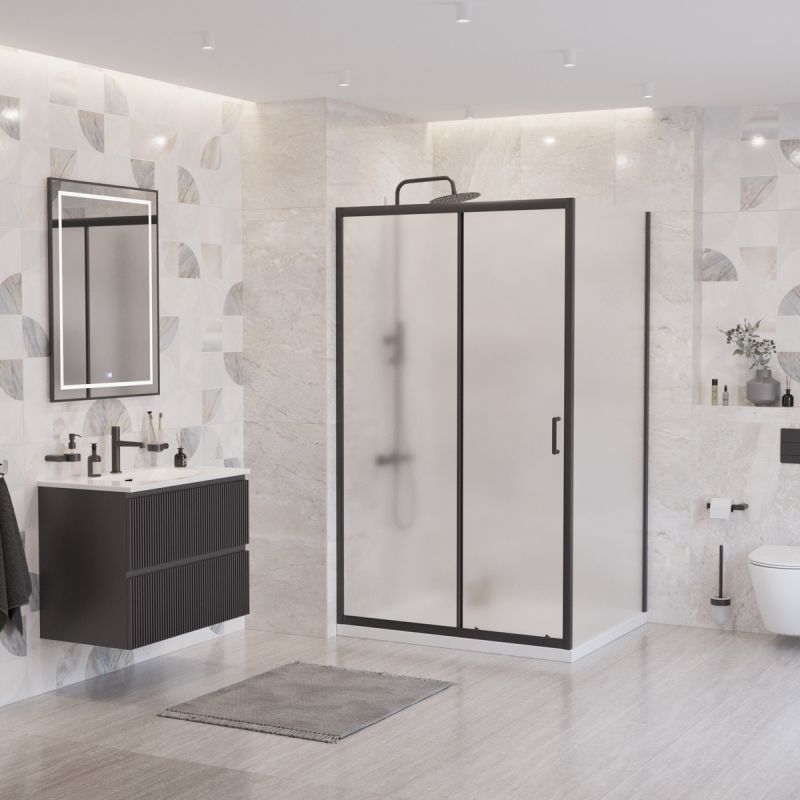 Душевой уголок BelBagno UNO-195-AH-1-120/90-P-NERO