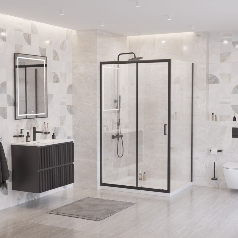 Душевой уголок BelBagno UNO-195-AH-1-120/100-C-NERO