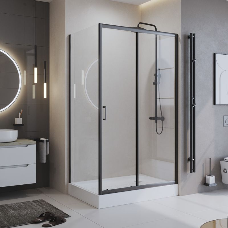 Душевой уголок BelBagno UNO-195-AH-1-130/90-C-NERO