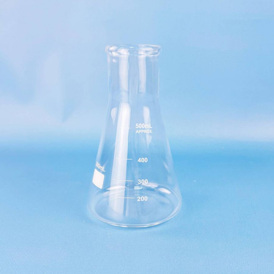 Колба коническая (Эрленмейера) Labdevices КН-2-500-34, 500 мл, горло 34 мм, стекло Boro 3.3, без шлифа