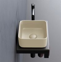 Накладная раковина Cielo Shui Comfort MILAQ квадратная 25х25 схема 3