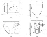 Подвесной безободковый унитаз Cielo Shui Comfort SHCOVSK схема 2