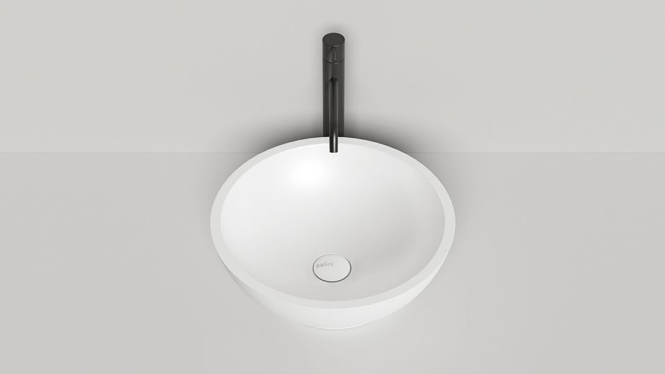 Белая круглая накладная раковина Salini Gloria 303 42x42 ФОТО
