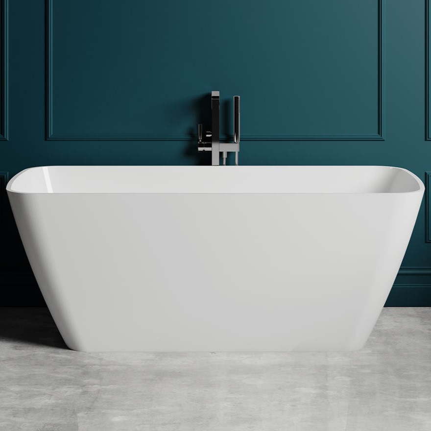 Белая отдельностоящая ванна из искусственного камня Salini Agatha 180х80 ФОТО
