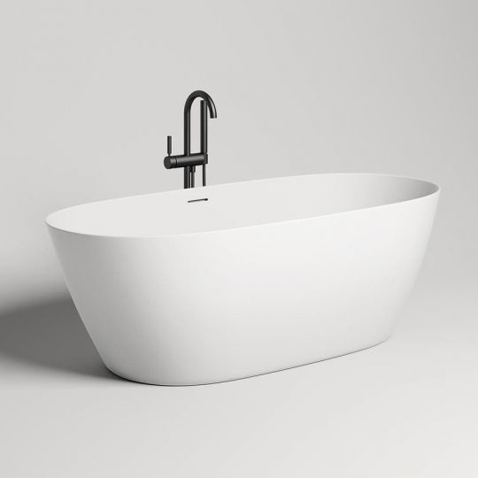 Белая отдельностоящая ванна из искусственного камня Salini Sofia 165х75 102511G
