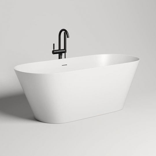 Белая отдельностоящая ванна из искусственного камня Salini Mona 170х72 102912G
