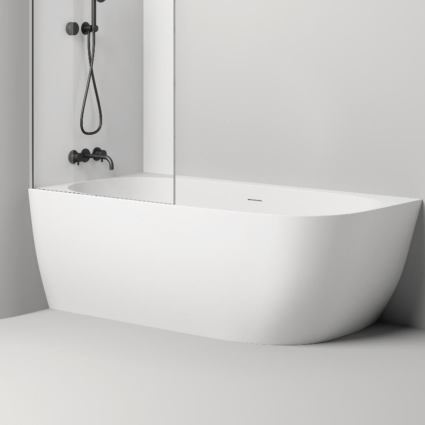 Белая угловая каменная ванна Salini Sofia Corner 170x85 102514G