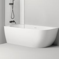 Белая угловая каменная ванна Salini Sofia Corner 170x85 102514G схема 1