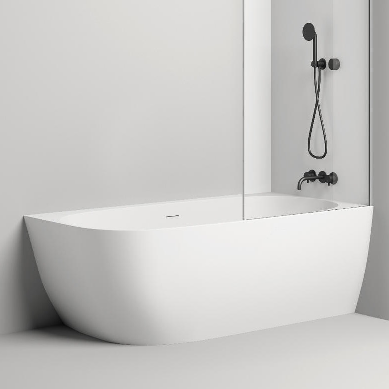 Белая угловая каменная ванна Salini Sofia Corner 170x85 102514G ФОТО