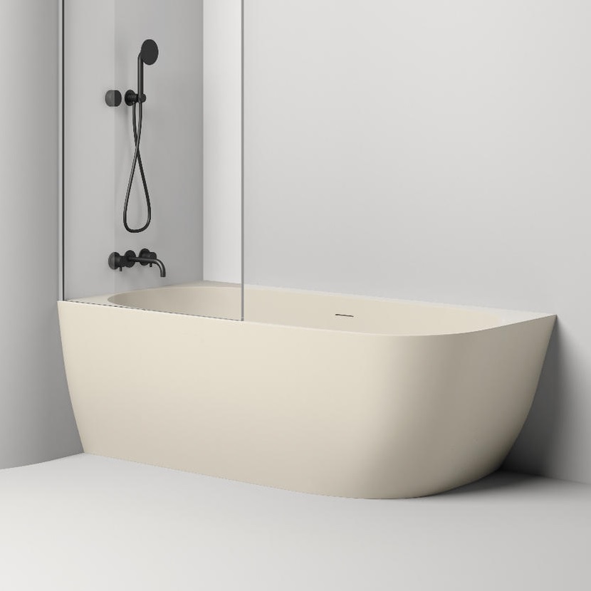 Белая угловая каменная ванна Salini Sofia Corner 170x85 102514G ФОТО