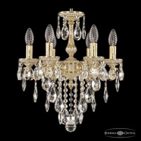 Люстра Бронзовая BOHEMIA IVELЕ CRYSTAL 75101/6/125 B GW Золото Белёное, Латунь / Богемия Ивеле Кристалл