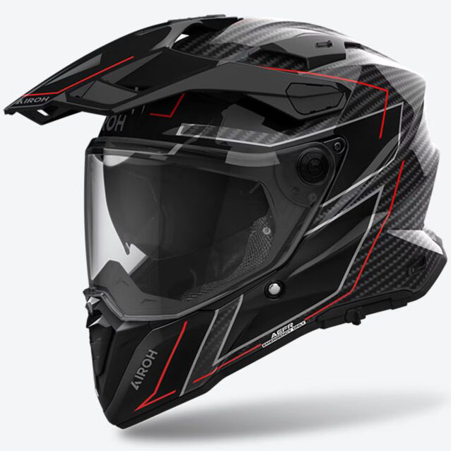 Airoh Commander 2 Carbon Stylish Gloss шлем для приключений и мототуризма
