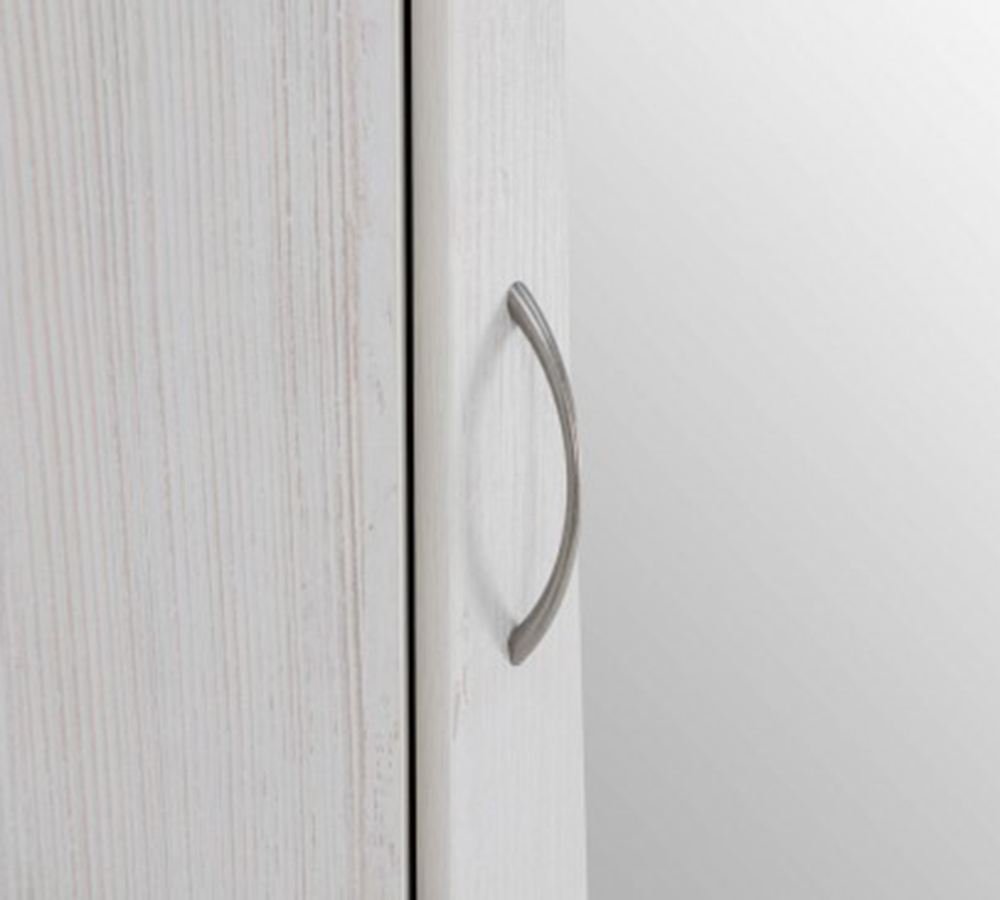 Ольга - 9.2 шкаф угловой с зеркалом (Милк, Сатин)