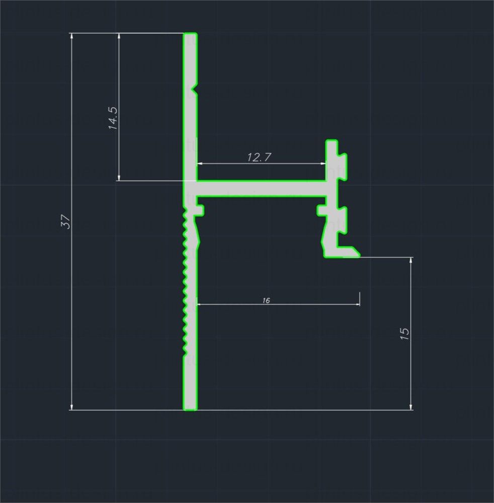 Pro Design 3213 теневой плинтус чёрный