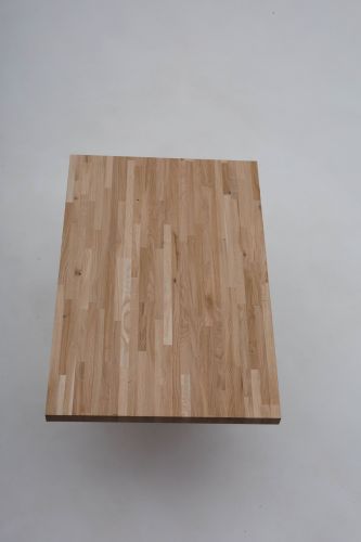 Мебельный щит из дуба - СС Рустикальный дуб, паркетной склейки (узкая ламель)