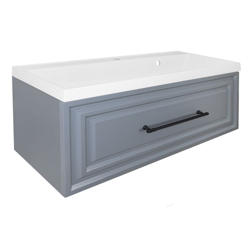 Комплект Тумба Azario LAURA 100 1000х450х455 подвесная, с раковиной, серый матовый CS00104005