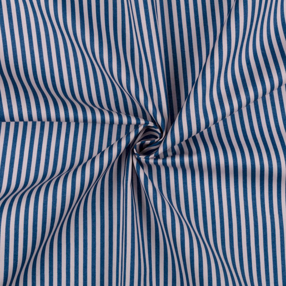 Ткань для рукоделия PEPPY БАБУШКИН СУНДУЧОК "БС-34 полоска ярко-синий " 100% хлопок Разные размеры БС-34.10