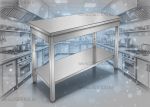 Стол без борта СР 2200х700 полка, сварной