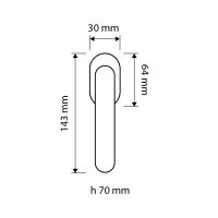 Оконная ручка Linea Cali Aura 1800 DK схема