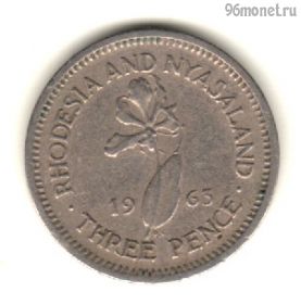 Родезия и Ньясаленд 3 пенса 1963