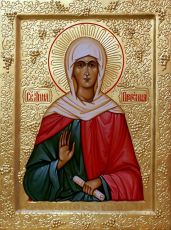 Рукописная икона Анна Пророчица на липовой доске (ктг10-22279)