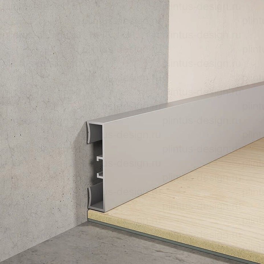 ПК-60/40/10 алюминиевая вставка в скрытый плинтус П-60