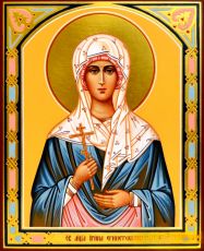 Рукописная икона Ирина Египетская на липовой доске (ктг6-22361)