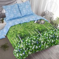 «Белая березонька» (ЛЮКС) постельное белье Поплин Семейный