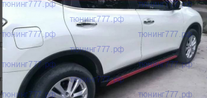 Пороги боковые, стиль NISMO для Х-Трейл Т32