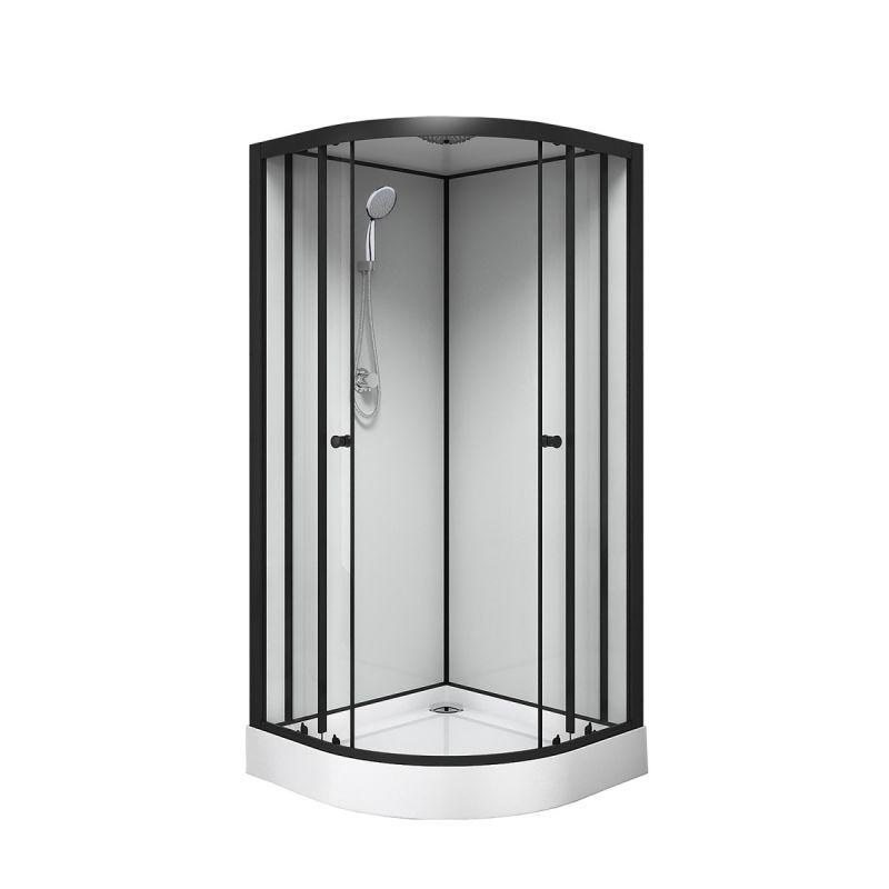 Душевая кабина Loranto NEO 90x90 с низким поддоном, профиль черный-матовый CS-22109