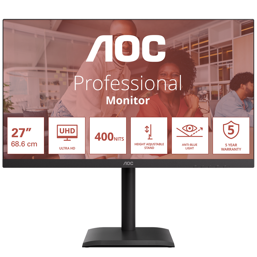 Монитор AOC U27E4CV 27" WLED IPS чёрный, U27E4CV