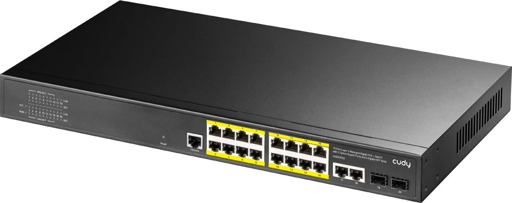 Коммутатор Cudy GS2018PS2-200W 16-PoE Управляемый 18-ports, GS2018PS2-200W