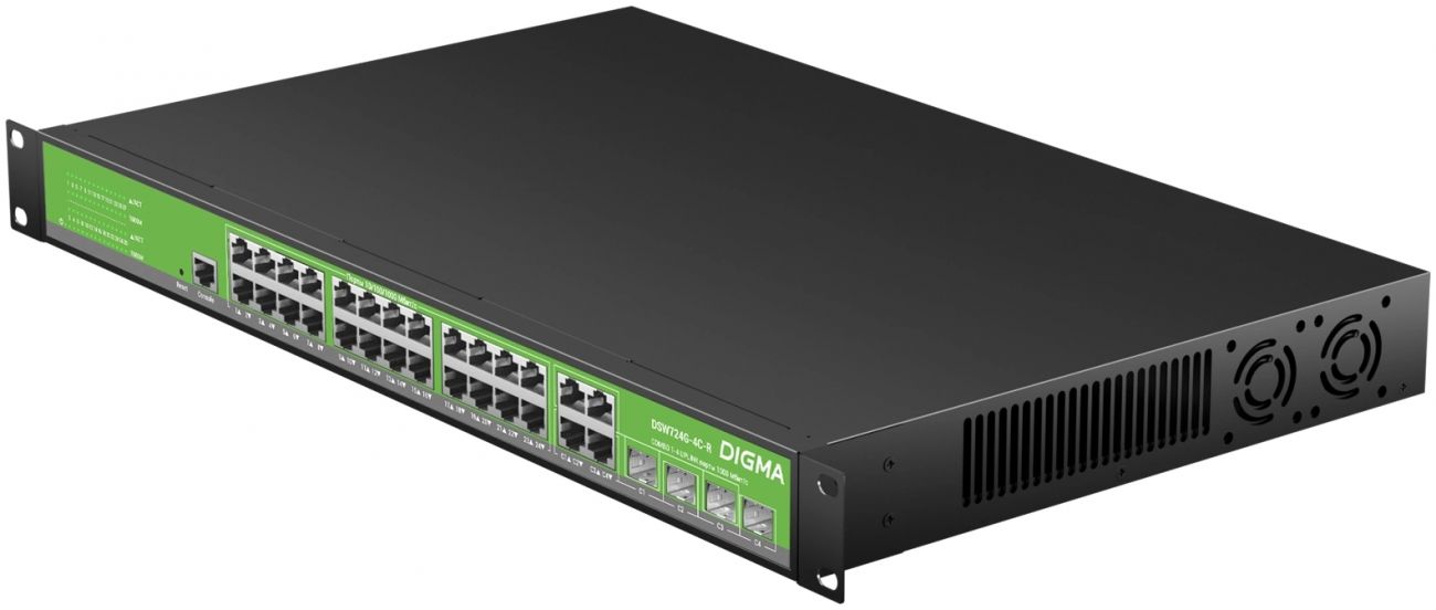 Коммутатор Digma DSW724G-4C-R Управляемый 28-ports, DSW724G-4C-R