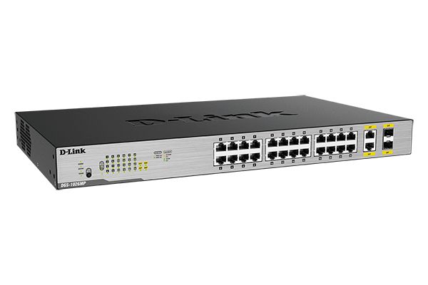 Коммутатор D-Link DGS-1026MP 24-PoE Неуправляемый 26-ports, DGS-1026MP/B2A