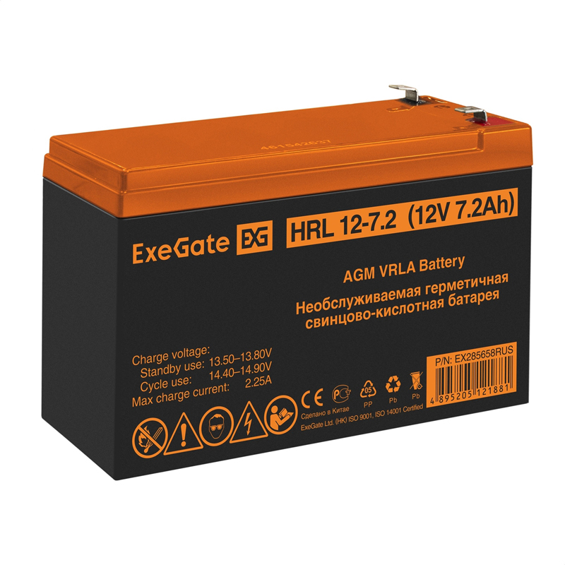 Батарея для ИБП Exegate HRL 12-7.2, EX285658RUS