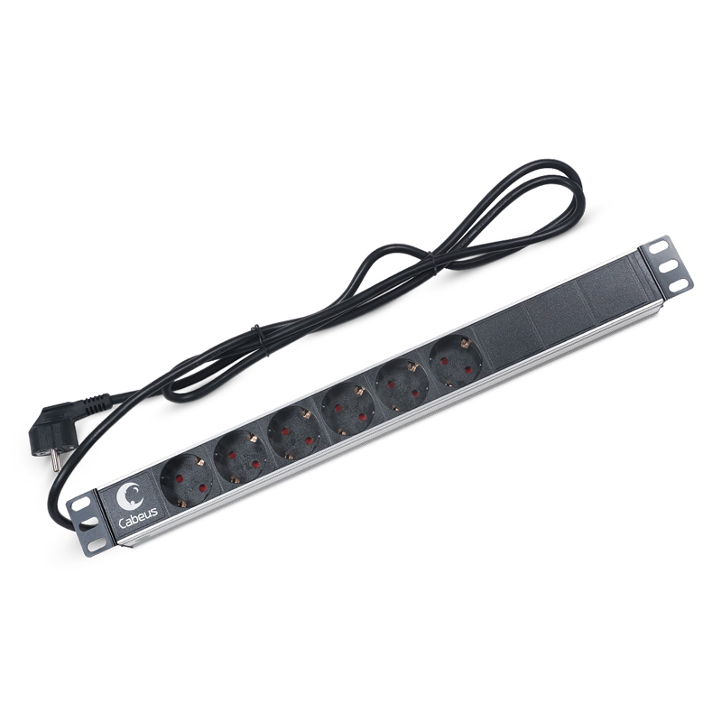 Блок розеток Cabeus PDU, 1U, PDU-6P-2EU
