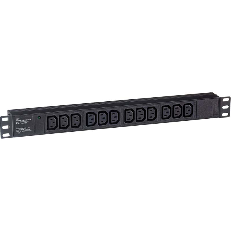 Блок розеток Exegate ServerPro PDU-19H007 Al-12C13-C20, 1U, EX280865RUS