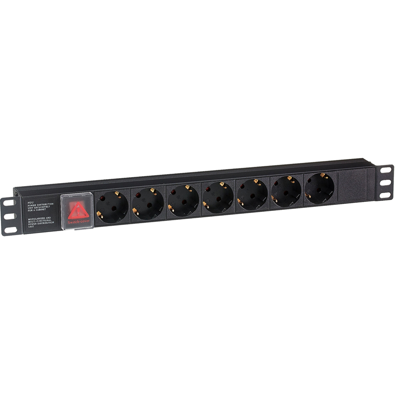 Блок розеток Exegate ServerPro PDU-19H703 Al-7S-C20-SW, 1U, EX280838RUS