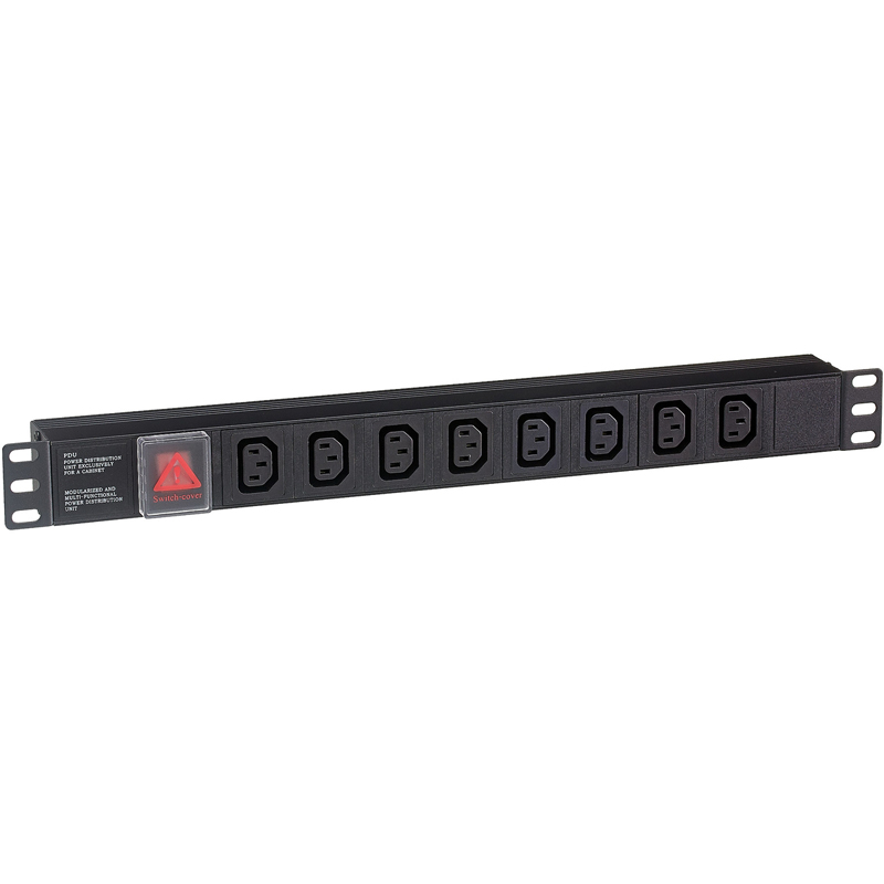 Блок розеток Exegate ServerPro PDU-19H808 Al-8С13-C14-SW, 1U, EX280854RUS