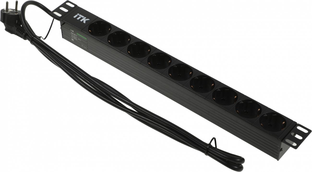 Блок розеток IEK PH22-9D1-P, 1U, PH22-9D1-P