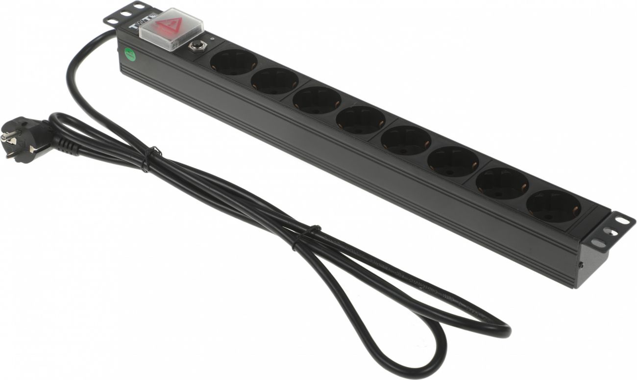 Блок розеток LANMASTER TWT-PDU19, 1U, TWT-PDU19-16A8P-1.8